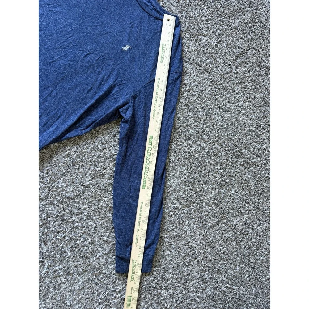 Polo Ralph Lauren T-Shirt 2XL Heather Blue Long Sleeve Pony Logo Cotton Preppy